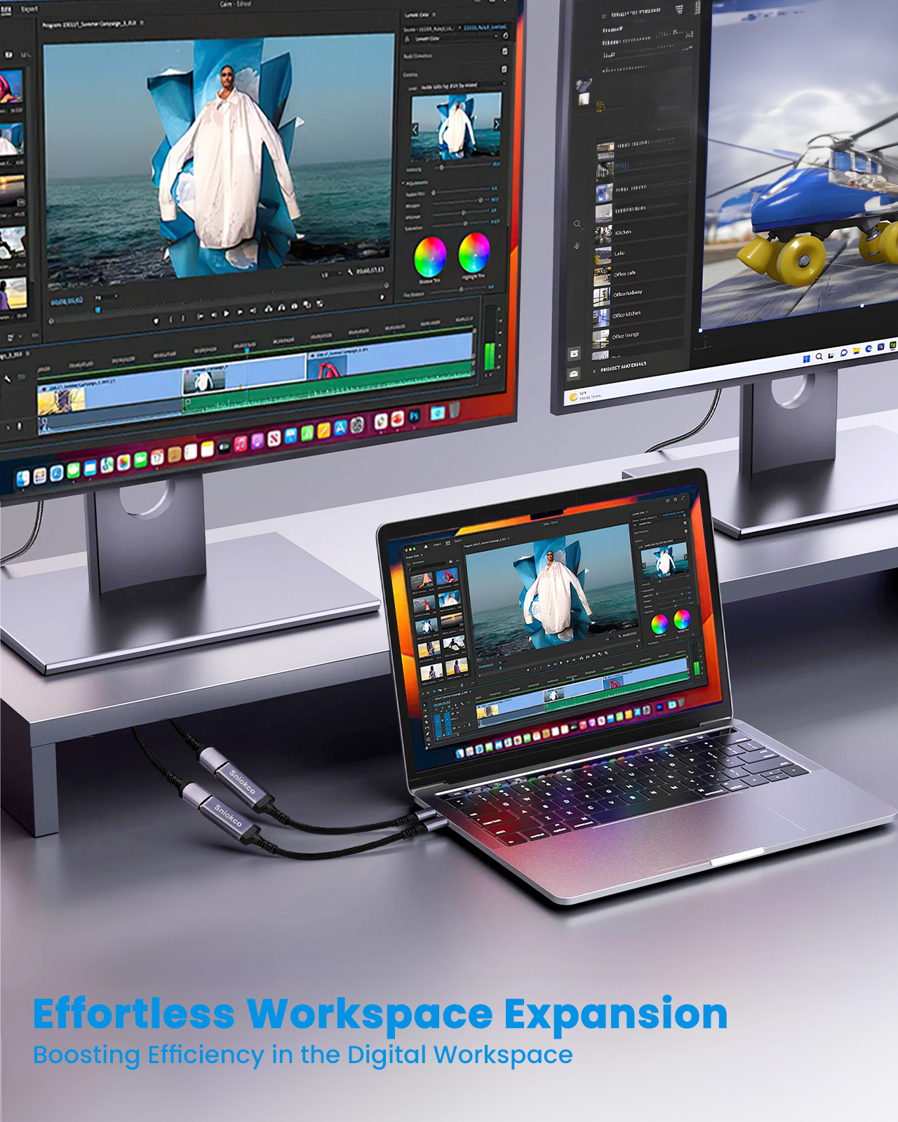 Sniokco USB C to HDMI Adapter, High Speed 4K USBC to HDMI Cable for Thunderbolt 3/4, HDMI to USB C Adapter with iPhone 16 15 Pro Max MacBook Pro Air iPad Pro iMac Galaxy S XPS Surface Book 3 and More